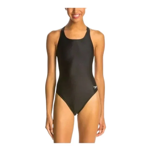 Speedo Women's Power Flex Eco Super Pro Swimsuit Sz 28 Black - Picture 3 of 5